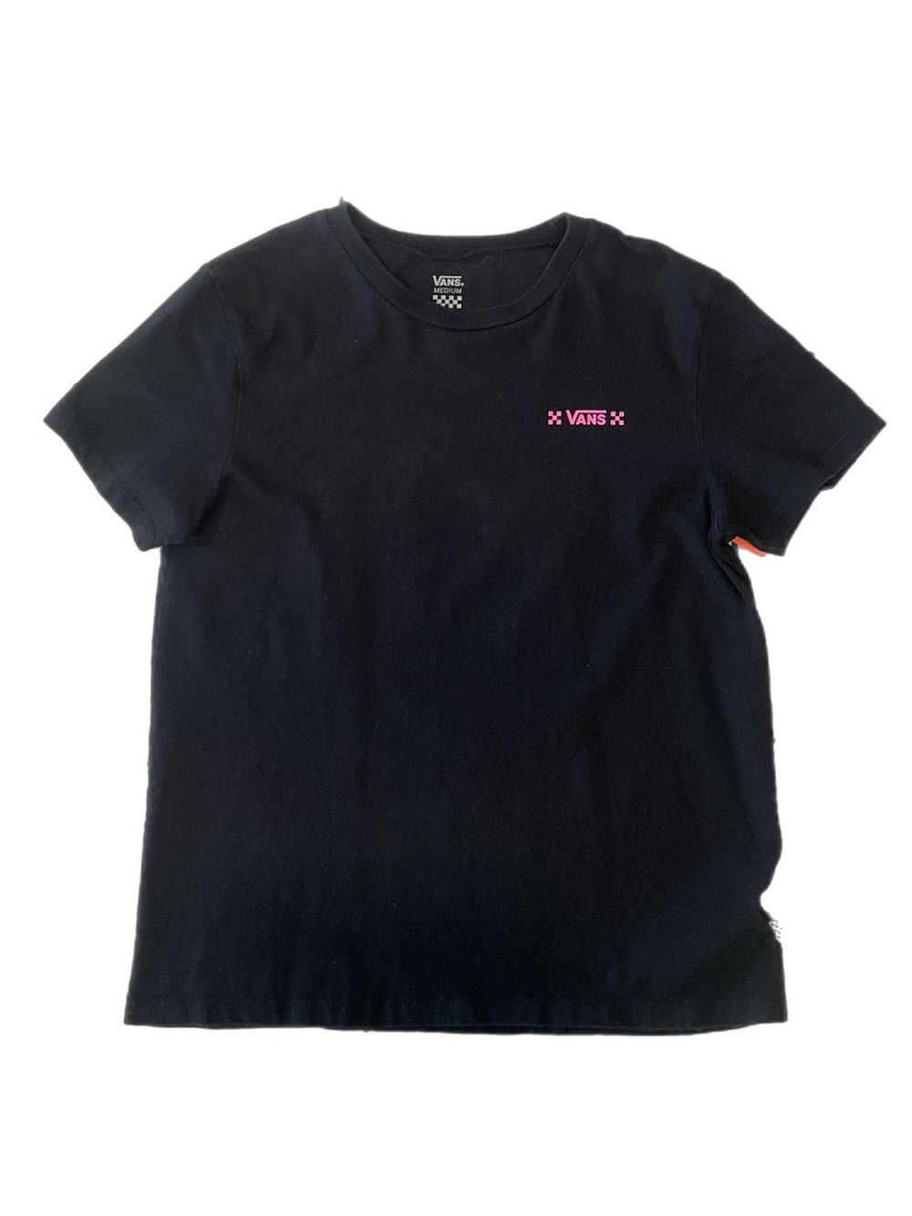 Vans Off The Wall Pink / Black Checkerboard Graphic T-Shirt